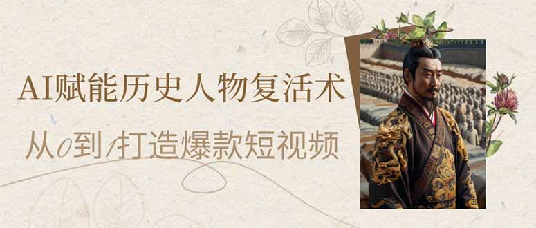 (14311期)AI赋能历史人物复活术:从0到1打造爆款短视频-OPCmate