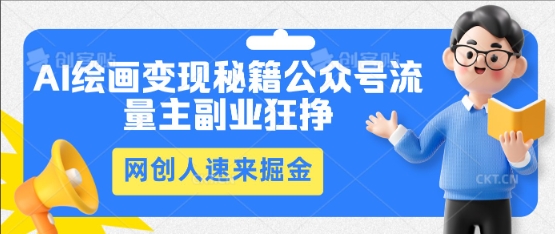 AI绘画变现秘籍:公众号流量主副业狂挣,网创人速来掘金-OPCmate